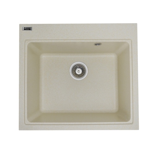 ChiuvetAƒ din compozit de granit pentru bucAƒtAƒrie ELEFANT PREMIUM 5852 VESTA Nisip bej 580 x 518 mm