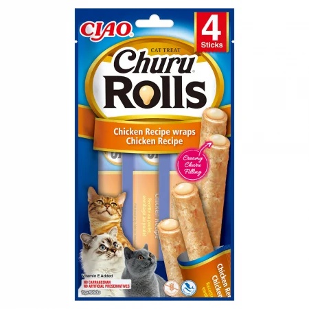 Churu Rolls Recompense pentru Pisici cu Pui