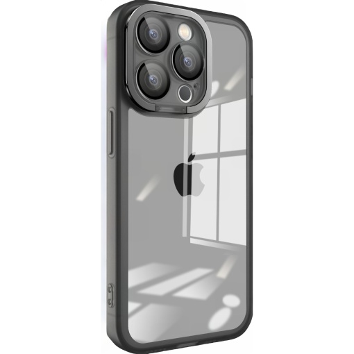 Husa protectie Flippy pentru Samsung A03S (164) Electroplated cu suport pentru camera, 1.5 mm grosime, protectie camera, Negru
