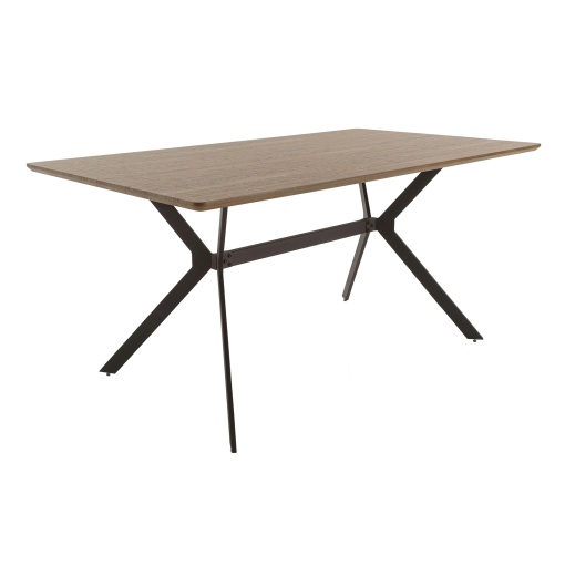 Masa dining Rejka, cireş si negru, 150x90x75 cm