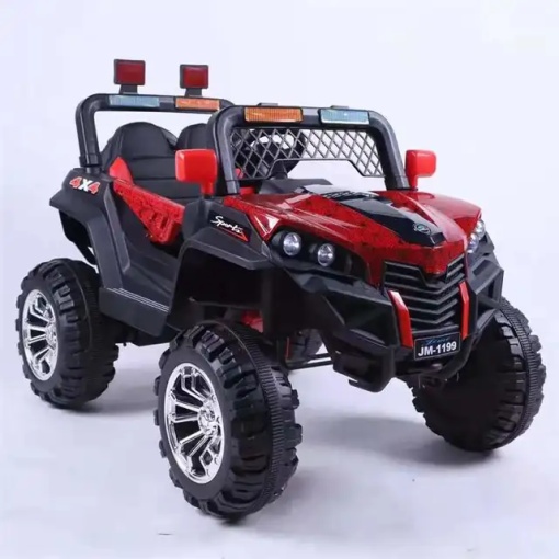 Masinuta electrica copii cu 2 locuri, 4x4, roti din EVA, sezut din piele ecologica - JM1199