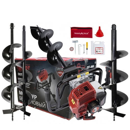 Motoburghiu/foreza pamant DDT 6 Cp, 8000 Rpm cu burghie de 100-150-200 mm