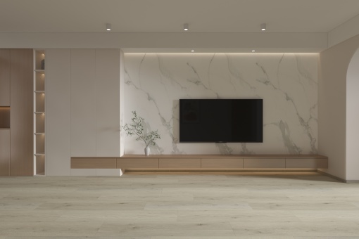 Panou decorativ SPC alb, 280x60x0,37 cm