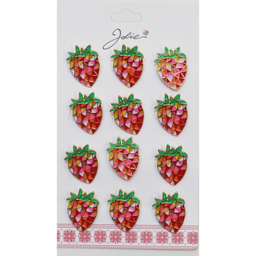 Set 12 Brose Martisor Capsuna in Mozaic