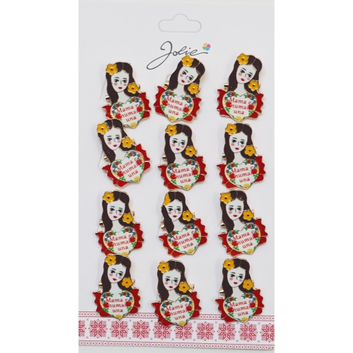 Set 12 Brose Martisor Primavara cu Mesaj Mama e Numai Una