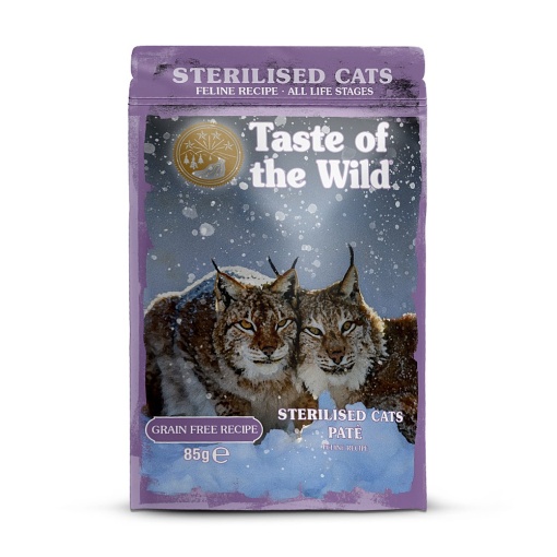Taste of the Wild Cat Pouch Sterilised All Life Stages cu Pui Pate 85 Gr