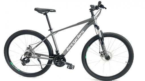 Bicicleta MTB 29″ BR Tornado, cadru Aluminiu, 21 viteze, cu Shimano, Gri