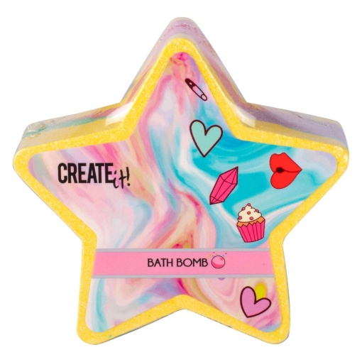 Bomba de baie Create It!, Forma de Stea, in culori Curcubeu