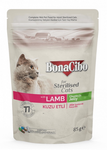 BonaCibo Adult Pisica Sterilizata Miel Plic