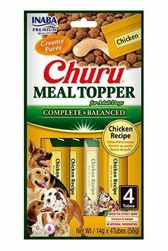 Churu Meal Topper Recompense Cremoase pentru Caini Reteta cu Pui 4 buc