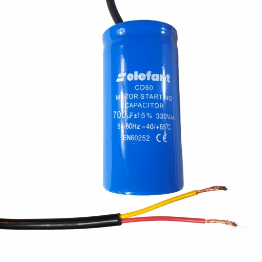 Condensator cu fire CD60 700AμF 50x100mm 330V, Elefant