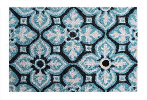 Covoras intrare Koko design Floare albastra, 40x60 cm