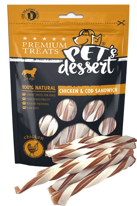 Pet s Desert Dog ChickenCod Sandwich 80g LSC-42