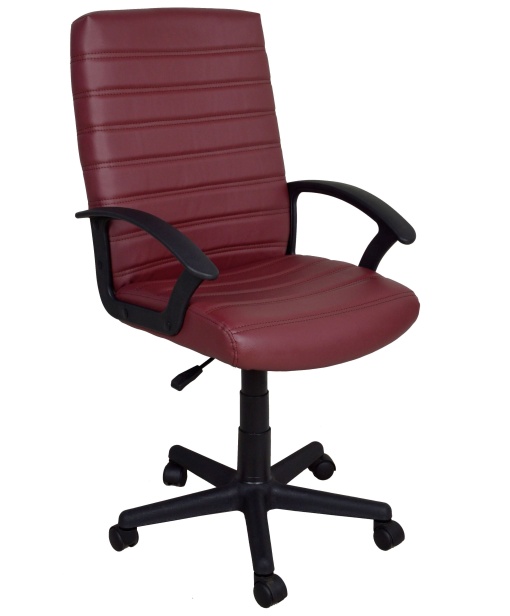 Scaun de birou directorial US72 Rilke, bordo, 58x60.5x97.5-109 cm