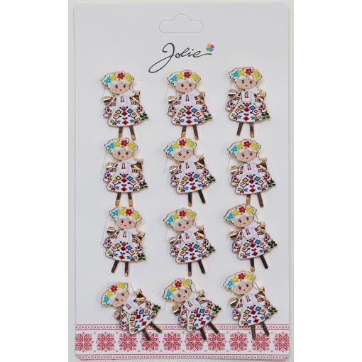 Set 12 Brose Martisor Primavara Fata Traditionala cu Coronita