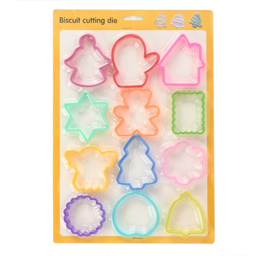 Set 12 forme pentru prajituri Flippy, material polipropilena, diverse forme, pentru orice ocazie, adancime 1.6 cm, 23.3 x 33.5 x 1.8 cm, multicolor