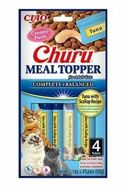 Churu Meal Topper Recompensa Cremoasa Reteta Ton si Scoici 4 buc