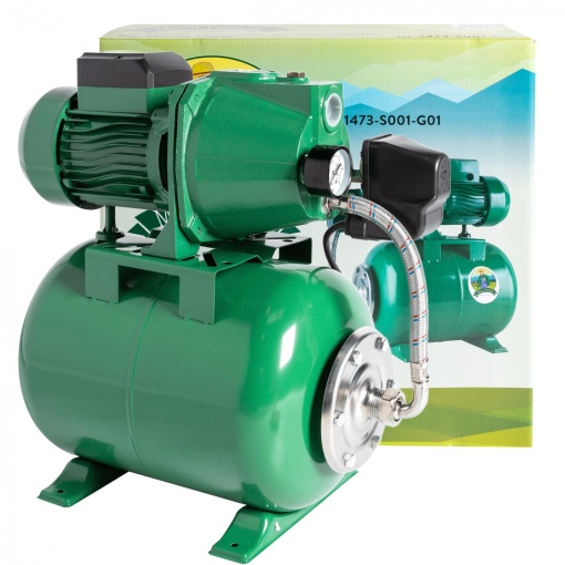Hidrofor 24 L cu pompa autoamorsanta din fonta Micul Fermier 1500 W, 3.2 mc/h, 53 m refulare