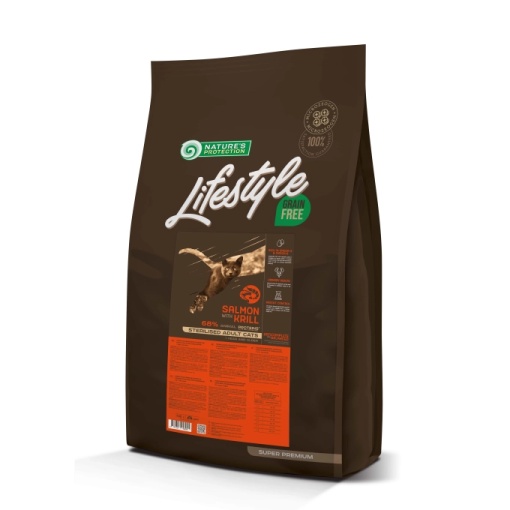 Nature s Protection Lifestyle Grain Free Adult Cat Sterilised Salmon with Krill