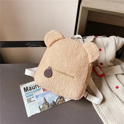 Rucsac de plus cu urechi - Teddy Bear Bej