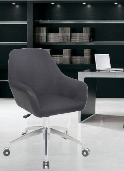 Scaun de birou directorial US63 textil, negru, 55x57x79-91 cm