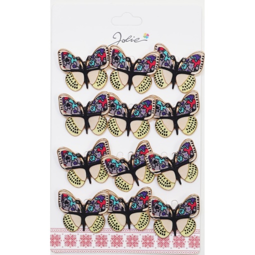 Set 12 Brose Martisor Primavara Fluture cu Aripi Deschise