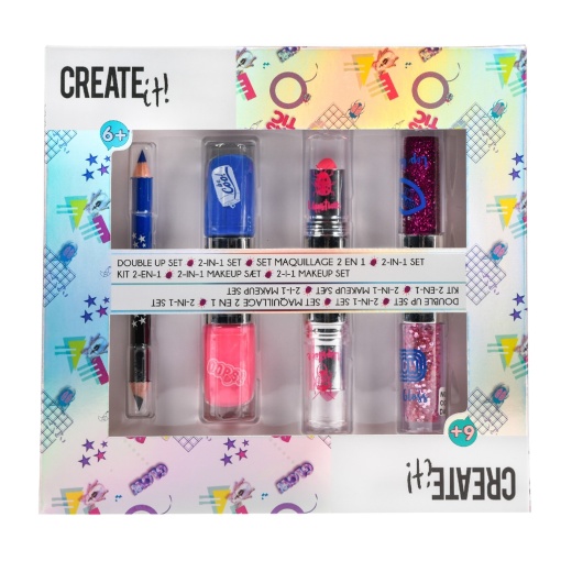 Set 4 produse de machiaj Double Up pentru fetite Create It!