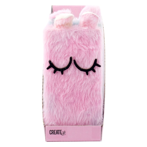 Set de machiaj pufos Create It! cu inchidere magnetica, 13 x 7 x 3 cm, Roz