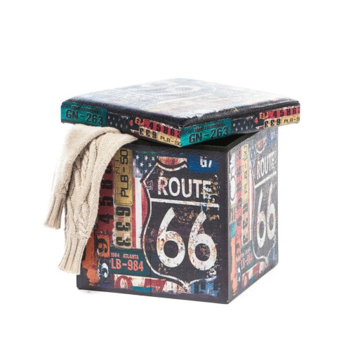 Taburet Design Route 66, multicolor, 38x38x37.5 cm