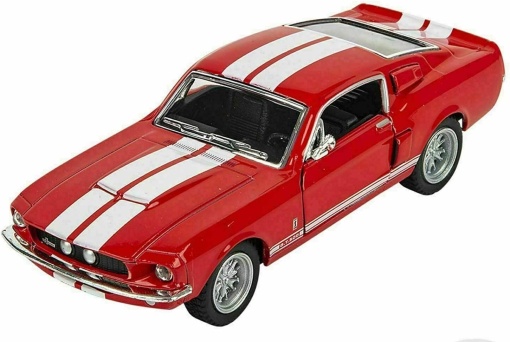 Macheta metalica 1:34 Shelby GT-500, 12 cm, Rosu