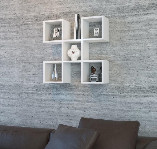 Raft de perete geometric Nora, 67.2x19.5x67.2 cm