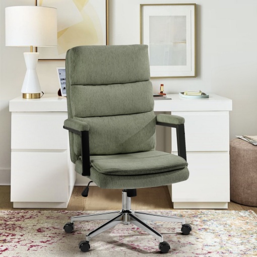 Scaun de birou US134 Aria, verde, 65.5x71.5x106-116 cm