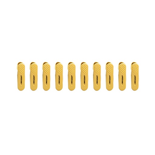 Set 20 de Cleme pentru Haine, Flippy, de Prindere pentru Pantaloni, Atasabile la Umerase, 1.6x2.3x6.35 cm, Galben