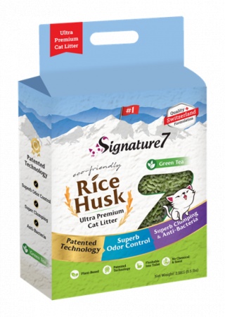 Signature7 Asternut Igienic Green Tea Rice Husk 7 L