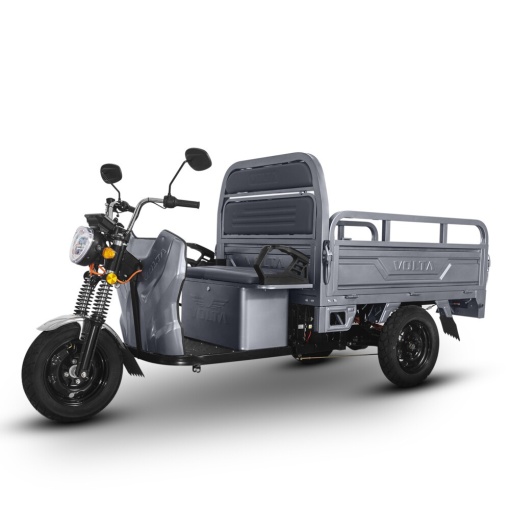 Triciclu Electric, FARA Permis, Motor 3900W, Voltarom Hercules, Tuk Tuk, 72V, 45Ah, pana la 70km autonomie, Gri