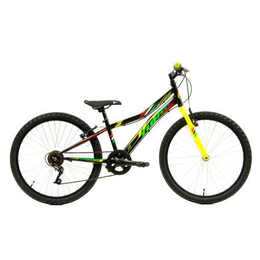 Bicicleta Copii DHS Turbo - 24 Inch, Negru-Verde