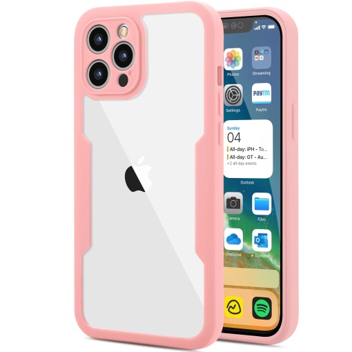 Husa Max Defence pentru Samsung Galaxy A03, Bumper Roz, Fata Dubla Transparenta, Protectie Antisoc Full 360 ( fata, spate, margini ), Flippy
