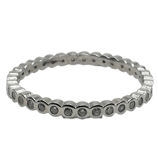 Inel Argint 925 Circular cu Pietre Incrustate M 52