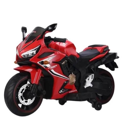 Motocicleta electrica pentru copii 2-9 ani, cu lumini in roti si faruri, Model 999 Rosu