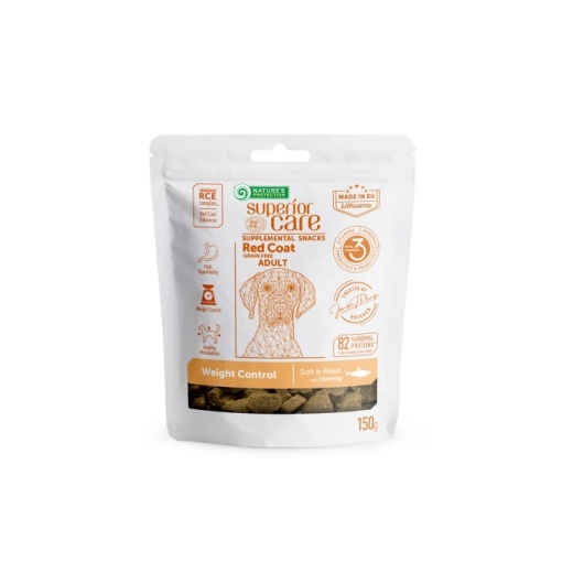 Nature s Protection Snack Grain Free Weight Control with Herring for Adult All Breed Dogs with Red Coat