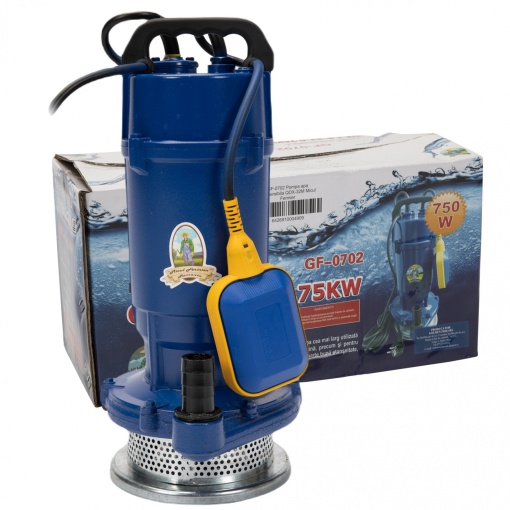 Pompa de apa submersibila 750 W, 32 m, cu flotor, 1.5 mc/h, GF-0702