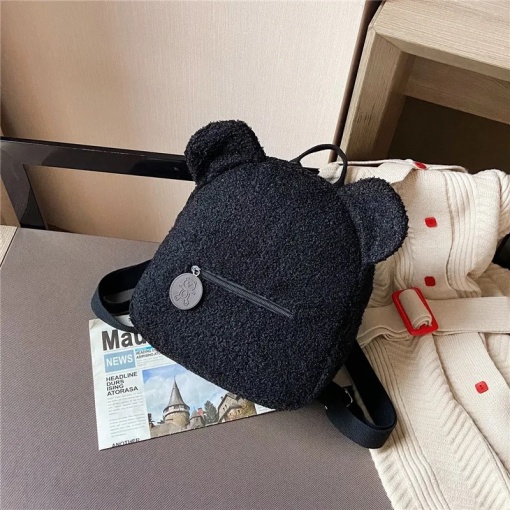 Rucsac de plus cu urechi - Teddy Bear Negru