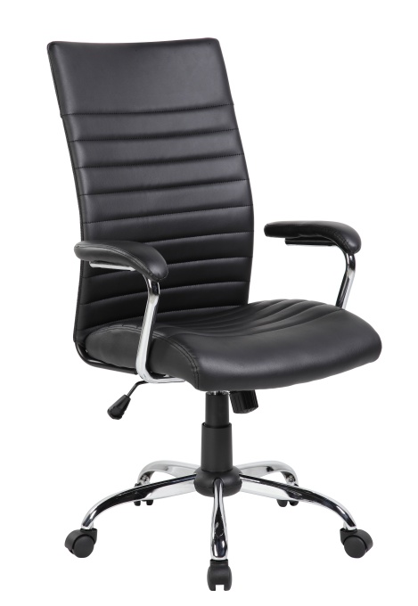 Scaun de birou directorial Davik, negru, 65x63x108-118 cm
