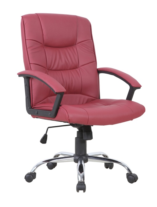 Scaun de birou directorial US02, bordo, 66x62x107-117 cm