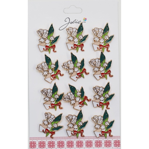 Set 12 Brose Martisor Flori Lacrimioare si Scrisoare