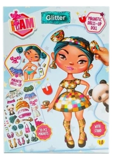 Set magnetic Dress-up Doll, Glitter