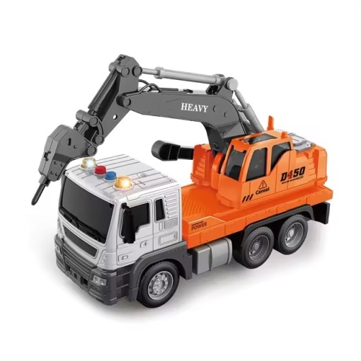 Camion excavator cu picamer, lumini si sunete, City Truck, 29 x 15 x 10 cm