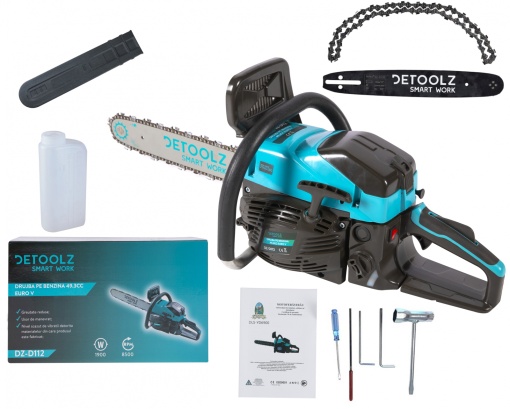 Drujba pe benzina Detoolz DZ-D112 Euro V, 49.3 CC, 2.58 Cp, lama 40 cm