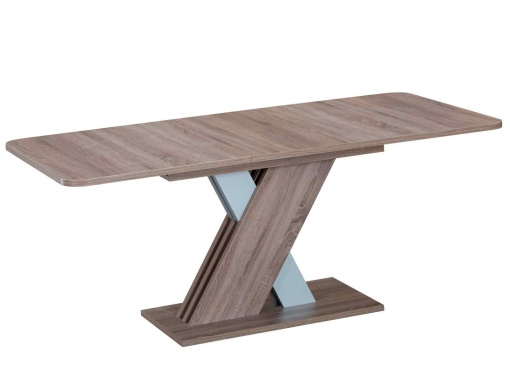 Masa extensibila Exel, gri si trufe, 140-180x85x75 cm