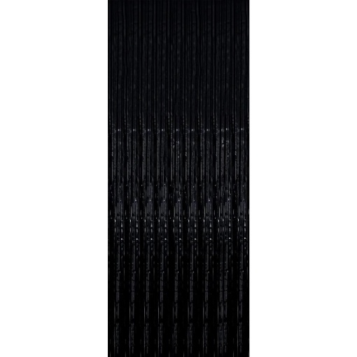 Perdea Franjurata, Flippy, Model Decor Petrecere, pentru Fundal de Poze, Amenajare Colorata a Petrecerii, Dimensiune 100x200 cm, Negru